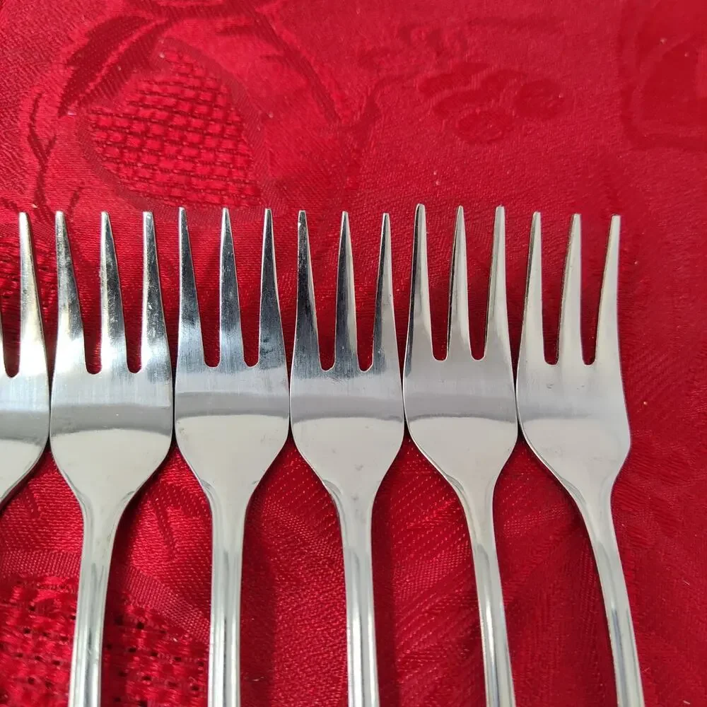 8X CF Colonial Shell Stainless Cocktail Forks Korea